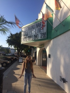Drew before her first big speech at the Carlsbad Village Theatre